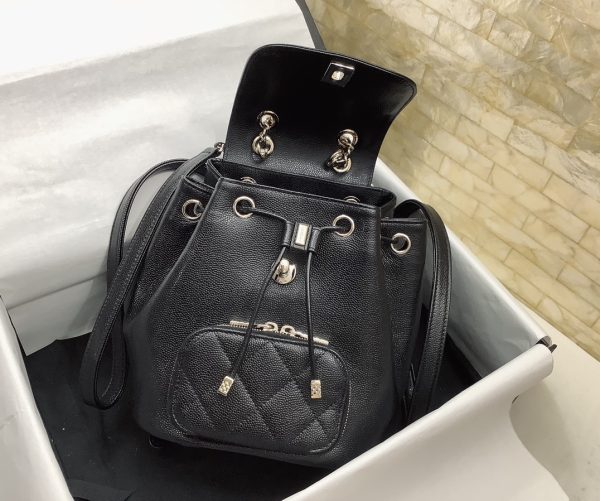 4 chanel small affinity backpack black for women womens bags 98in25cm 2799 582