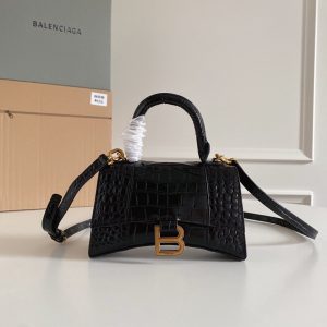 balenciaga hourglass xs handbag in black for women womens bags 74in19cm 2799 585