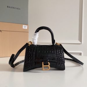 2-Balenciaga Hourglass XS Handbag In Black, For Women, Women’s Bags 7.4in/19cm  - 2799-585