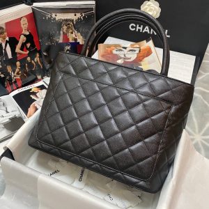 1 chanel medallion tote gold hardware caviar black for women womens handbags shoulder bags 156in32cm 2799 604