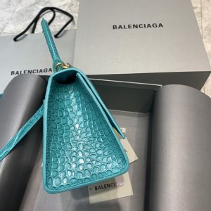 5 balenciaga hourglass small handbag in blue for women womens flight bags 9in23cm 2799 609