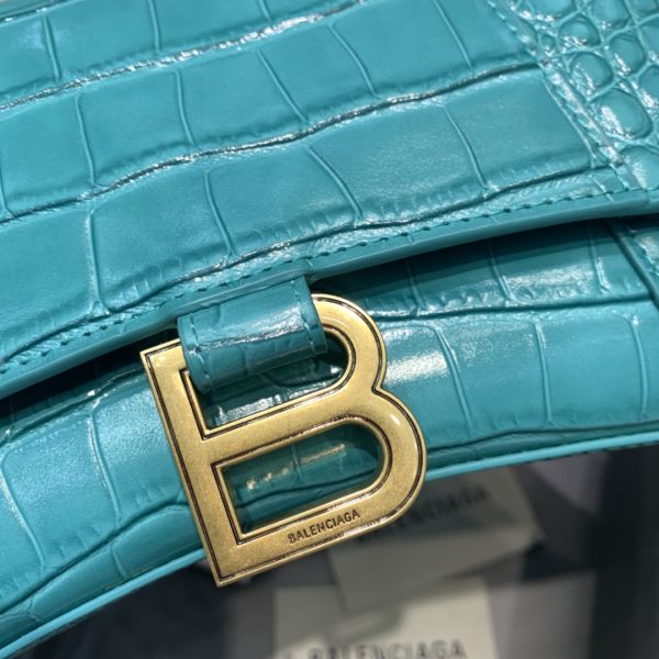 8 balenciaga hourglass small handbag in blue for women womens flight bags 9in23cm 2799 609