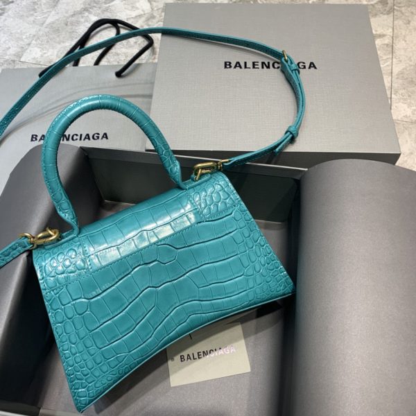 10 balenciaga hourglass small handbag in blue for women womens bags 9in23cm 2799 609
