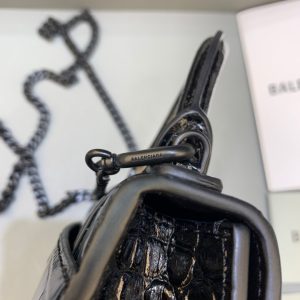 4 balenciaga hourglass mini handbag with chain in black for women womens bags 47in12cm 2799 616