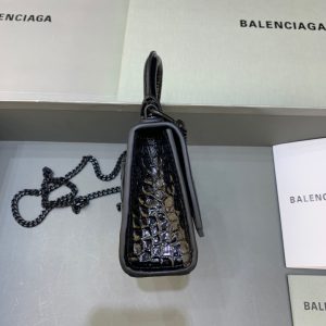 5 balenciaga hourglass mini handbag with chain in black for women womens bags 47in12cm 2799 616
