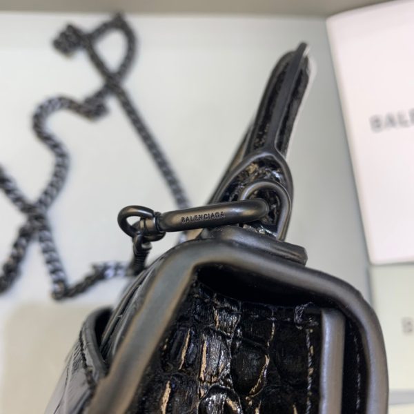 10 balenciaga hourglass mini handbag with chain in black for women womens bags 47in12cm 2799 616
