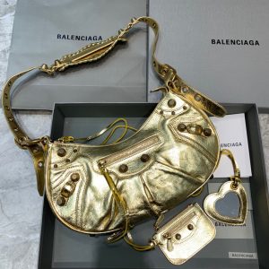 balenciaga le cagole xs shoulder bag in gold for women womens bags FENDI 13in33cm 2799 622