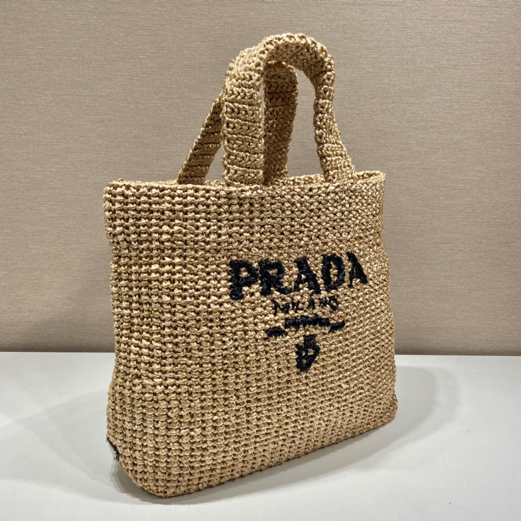 Prada raffia handbag sale