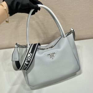 1-Prada Large Handbag Grey For Women, Women’s Bags 9in/23cm  - 2799-667