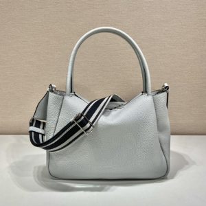 2-Prada Large Handbag Grey For Women, Women’s Bags 9in/23cm  - 2799-667
