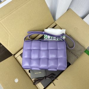 bottega for veneta padded cassette violet for women womens bags 102in26cm 2799 677