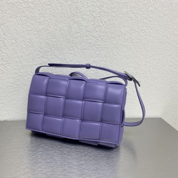 9 bottega veneta padded cassette violet for women womens bags 102in26cm 2799 677