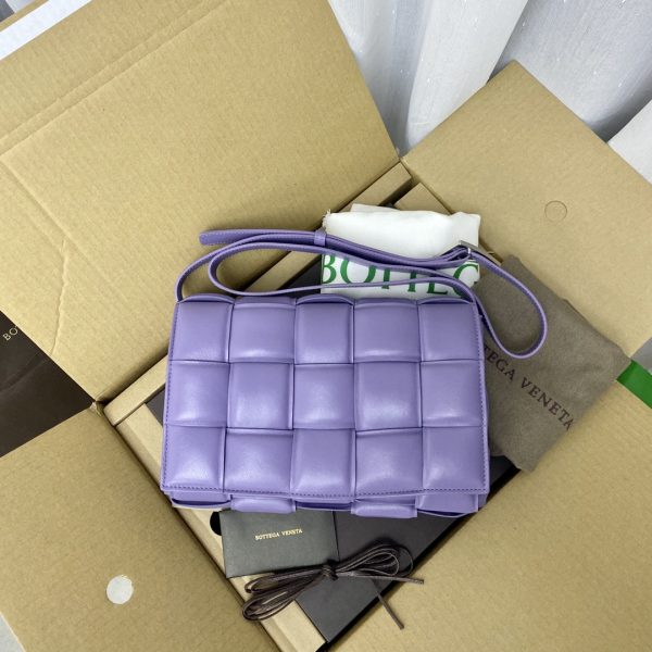 13 bottega veneta padded cassette violet for women womens bags 102in26cm 2799 677