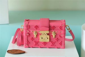 louis vuitton petite malle tufted fluo pink for women womens handbags shoulder and crossbody bags 79in20cm lv m20745 2799 703