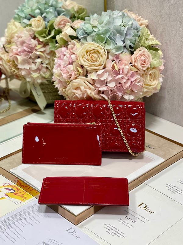 Christian Dior Lady Dior Pouch Red, For Women, Women’s Handbags 8.5in/21.5cm CD S0204OVRB_M323  - 2799-713