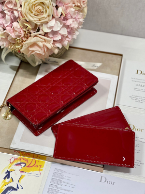 3-Christian Dior Lady Dior Pouch Red, For Women, Women’s Handbags 8.5in/21.5cm CD S0204OVRB_M323  - 2799-713