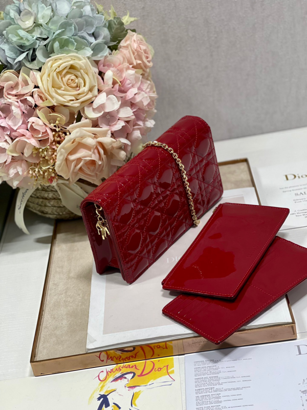 6 christian dior lady dior pouch red for women womens handbags 85in215cm cd s0204ovrb m323 2799 713