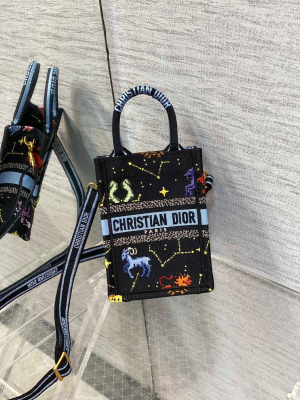 christian dior mimi dior book tote phone bag black for women womens handbags 7in18cm cd 2799 715
