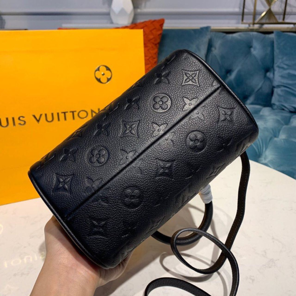 Louis Vuitton Speedy 20 Bandouliere Bag Embossed Empreinte Black