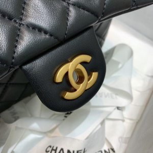 4-Chanel Flap Bag With CC Ball On Strap Black For Women, Women’s Handbags, Shoulder And Crossbody Bags 7.8in/20cm AS1787  - 2799-733