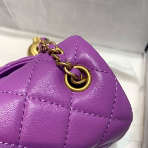 6 chanel flap bag with cc ball on strap purple for women womens handbags shoulder and crossbody bags 78in20cm as1787 2799 734