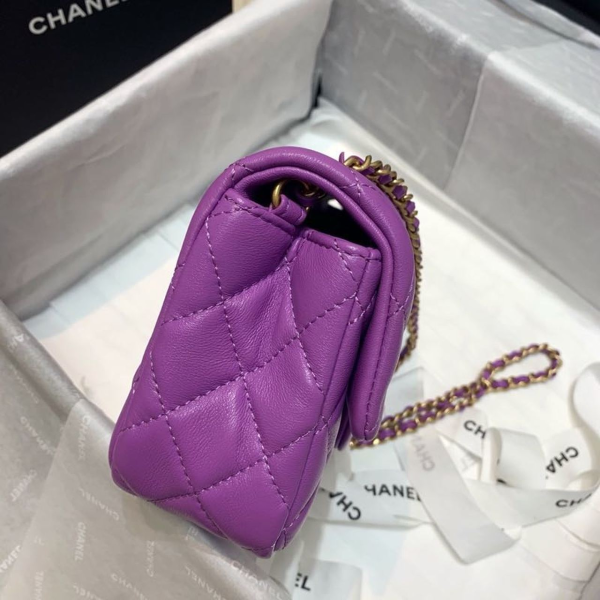7 chanel flap bag with cc ball on strap purple for women womens handbags shoulder and crossbody bags 78in20cm as1787 2799 734