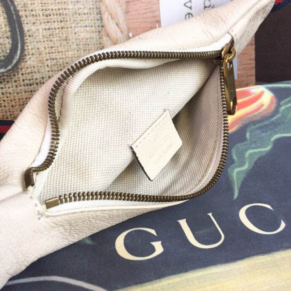 3 gucci print waist belt bag white for women and men 11in27cm gg 527792 2799 739