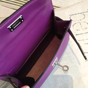 1 hermes mini kelly violet for women silver toned hardware 75in19cm 2799 741