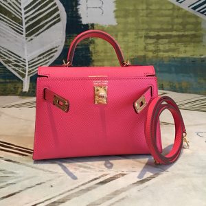 4 and hermes mini kelly pink for women gold toned hardware 75in19cm 2799 742