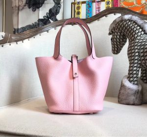 hermes picotin lock pink for women silver toned hardwade 9in23cm 2799 749