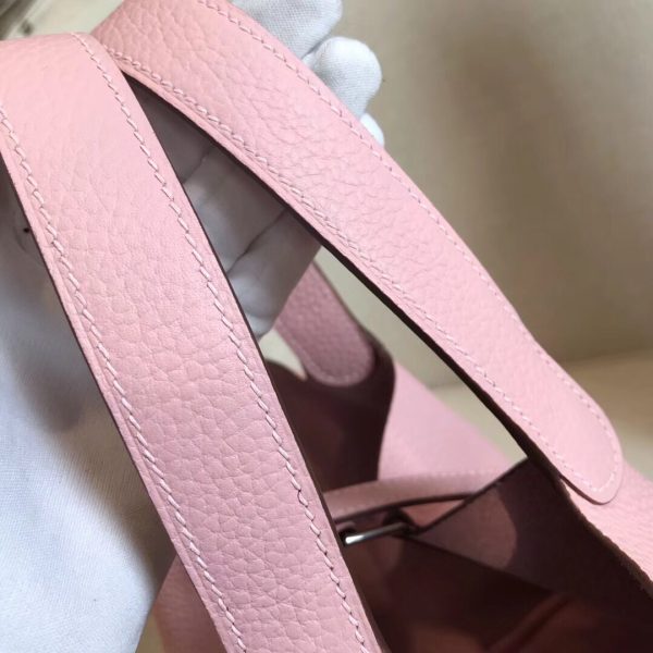7 hermes picotin lock pink for women silver toned hardwade 9in23cm 2799 749