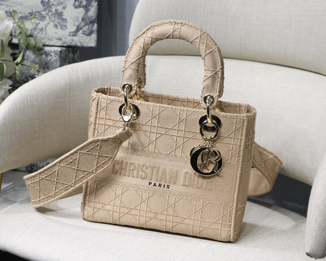 christian dior medium lady dior bag gold toned hardware beige for women 95in24cm cd 2799 750