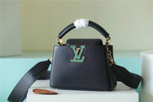 louis vuitton capucines bb taurillon black for womens handbags shoulder and crossbody bags 21cm83in lv 2799 766