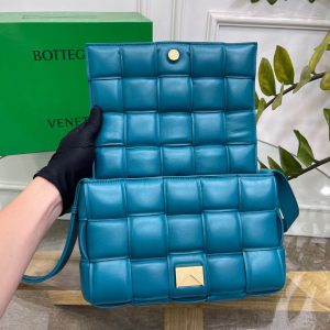 2-Bottega Veneta Padded Cassette Bag For Women 10.2in/26cm In Blue 591970VCQR13118  - 2799-784