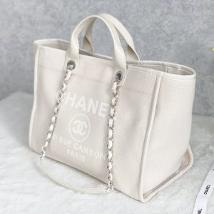 2 chanel small shopping bag silver hardware cream for women womens handbags shoulder bags 152in39cm as3257 2799 789