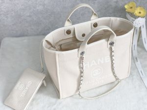 3 chanel small shopping bag silver hardware cream for women womens handbags shoulder bags 152in39cm as3257 2799 789