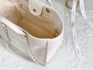 13 chanel small shopping bag silver hardware cream for women womens handbags shoulder bags 152in39cm as3257 2799 789