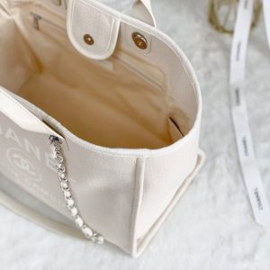 13 chanel small shopping bag silver hardware cream for women womens handbags shoulder bags 152in39cm as3257 2799 789