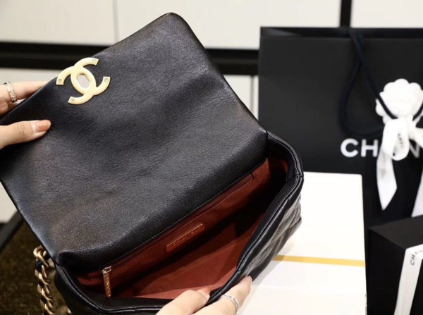 1 chanel 19 handbag 26cm black for women as1160 b04852 94305 2799 796