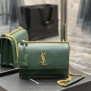 saint laurent sunset medium chain bag for women 86in22cm green ysl 2799 807