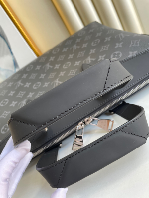 3-Louis Vuitton Briefcase Explorer Monogram Eclipse Canvas For Men, Men’s Bags, Shoulder And Crossbody Bags 15.4in/39cm LV M40566  - 2799-818