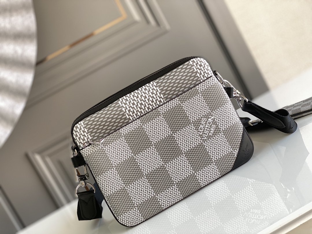 louis vuitton trio messenger damier graphite plaster for men mens bags shoulder and crossbody bags 98in25cm lv 2799 820