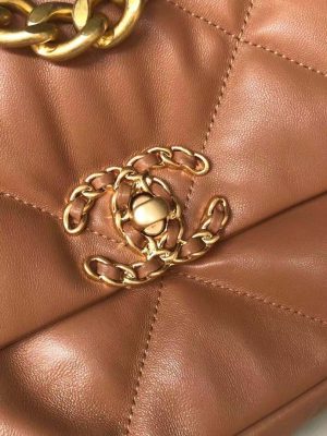 1 chanel 19 handbag 26cm brown for women as1160 2799 825