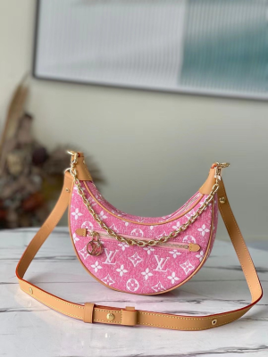 louis vuitton loop since 1854 jacquard pink by nicolas ghesquiere for cruise show womens handbags 91in23cm lv m81166 2799 828
