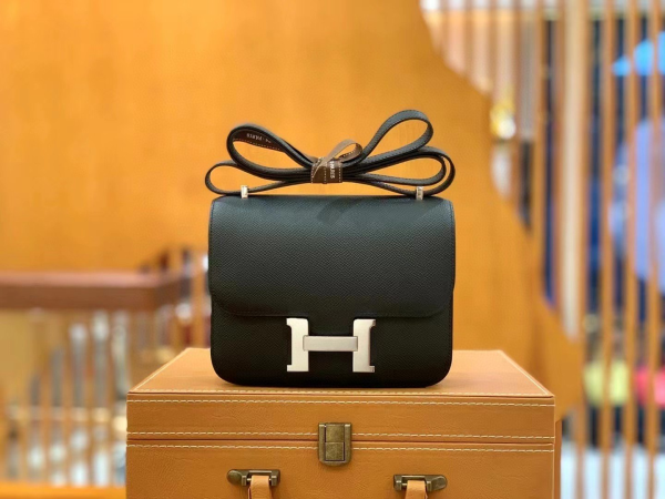 Hermes Constance 23 Epsom Black For Women, Women’s Handbags, Shoulder Bag 9in/23cm  - 2799-837