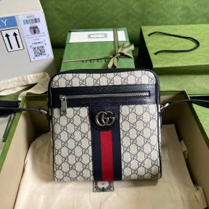 gucci ophidia gg small messenger bag beige and blue gg supreme canvas beige for women 95in23cm gg 547926 96iwn 4076 2799 842
