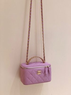chanel small vanity case purple for women 67in17cm as3171 2799 851