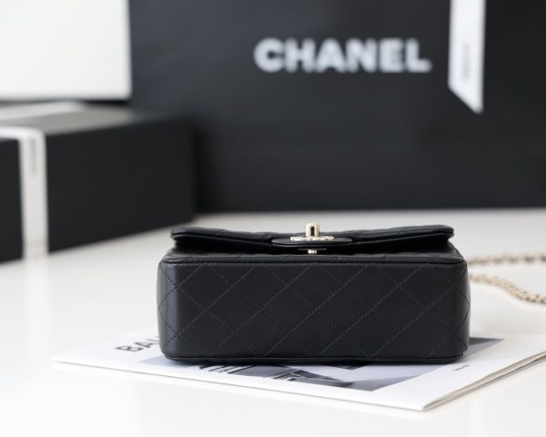 6 chanel mini flapbag with top handle black for women 78in20cm 2799 855