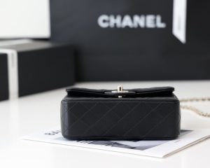 12 chanel mini flapbag with top handle black for women 78in20cm 2799 855