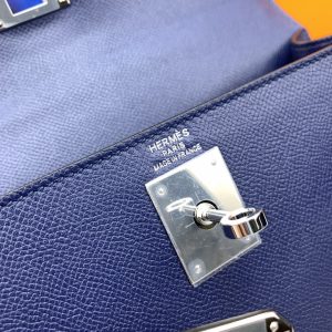 2-Hermes Kelly 28 Sellier Epsom Blue Bag For Women, Women’s Handbags, Shoulder Bags 11in/28cm  - 2799-857